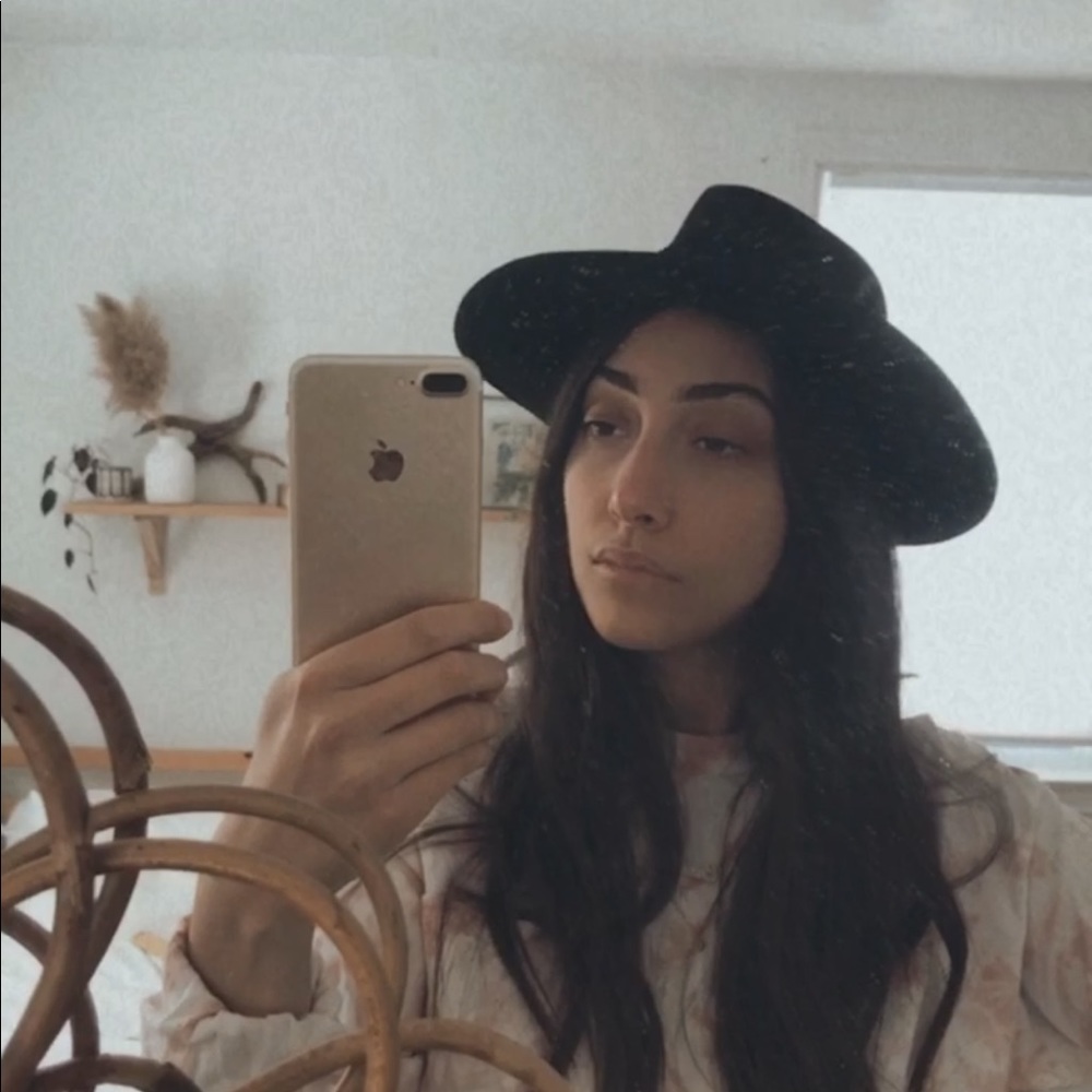 Target Flat Brim Felt Hat